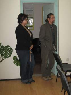 Kollégáink az egyik előadáson Kollégáink az egyik előadáson