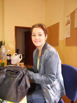 Ági, az egyik szociális munkásunk